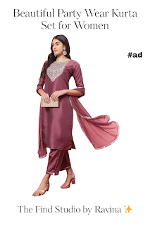 VredeVogel silk blend kurta trouser set with lace border design and matching dupatta