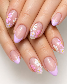 Nude nail polish set for spring nails