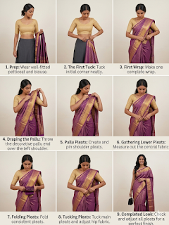 How to wear saree step by step for beginners