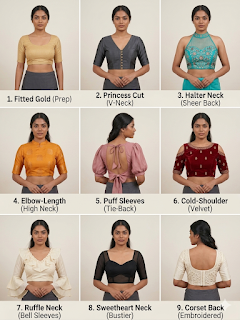 Saree blouse styles for women