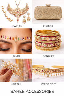 Jewelry and accessories with saree