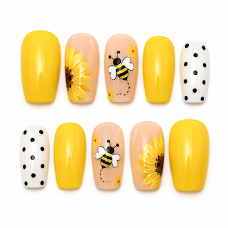 Nude nail polish set for spring nails