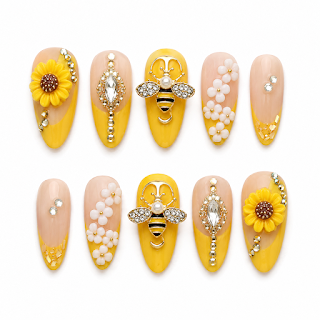 Floral nail stickers for spring nail art