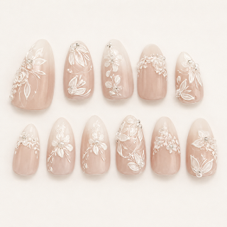 Nude nail polish set for spring nails